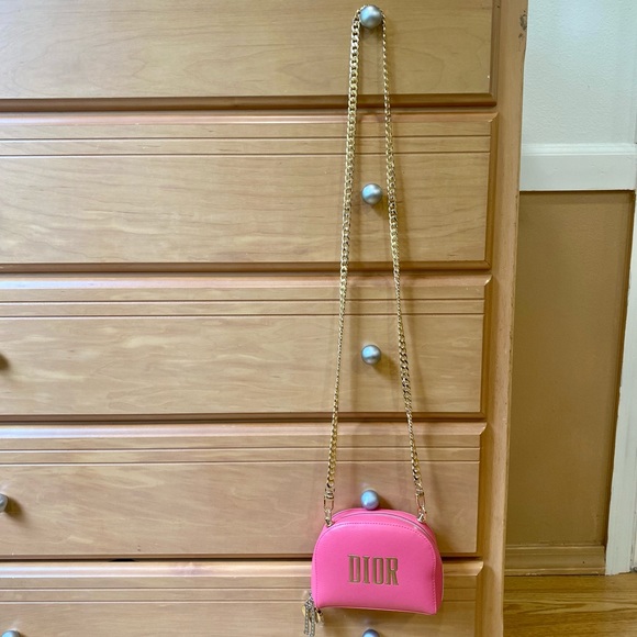 🌟 DIOR Bubble gum pink bag💖 +2  crossbody straps - Picture 15 of 17